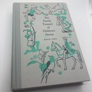 Vtg Family Treasury Children's Stories Book 2 / 1956 Junior Deluxe Hard Cover